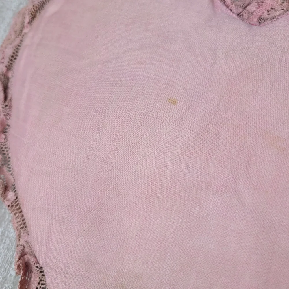 Vintage Embroidered Heart Shaped Pillow Lace 12x12 Shabby‎ Chic Cottagecore
